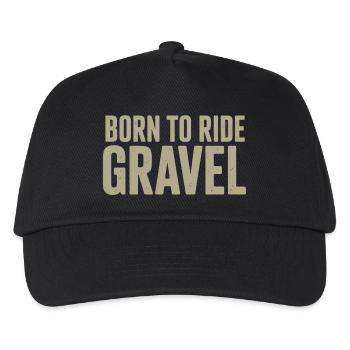 Born to Ride Gravel – Gravel Bike - Kids’ Baseball Cap - black - Front