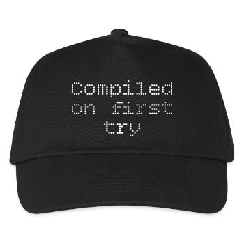 Compiled first try - Kids’ Baseball Cap - black - Front