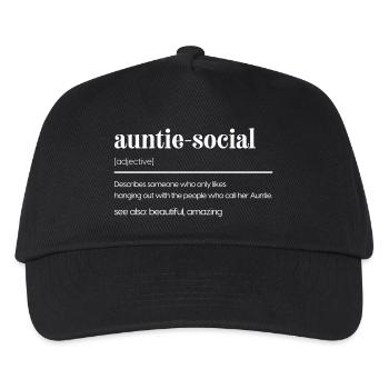 Tante – Soziales lustiges Tantegeschenk - Kinder Basecap - Schwarz - Vorne