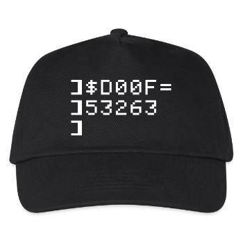 DOOF 8-Bit Code Nerd Pixel Terminal Retro - Kinder Basecap - Schwarz - Vorne