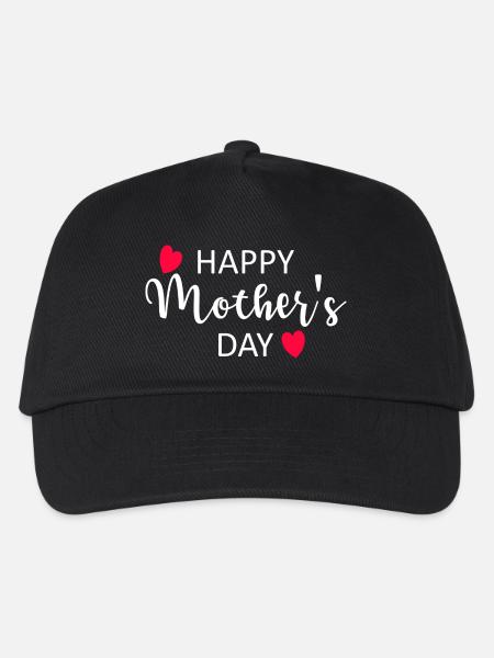 Happy Mother's Day Script Hearts - Kinder Basecap - Schwarz