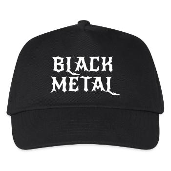 Black Metal-Logodesign - Kinder Basecap - Schwarz - Vorne