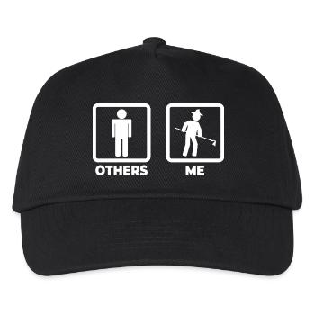 Farmer Stick Figure - Kids’ Baseball Cap - black - Front