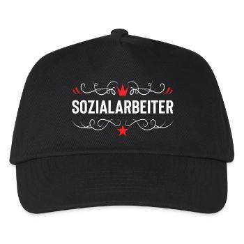 Sozialarbeiter Beruf - Kinder Basecap - Schwarz - Vorne