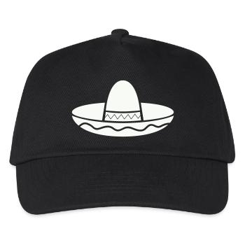 Patron Sombrero Fiesta sur la chemise - Casquette de baseball Enfant - noir - Devant