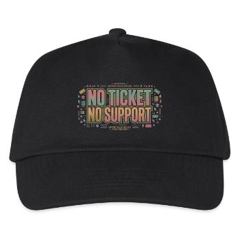 Sans ticket, sans support - Emploi en informatique - Casquette de baseball Enfant - noir - Devant