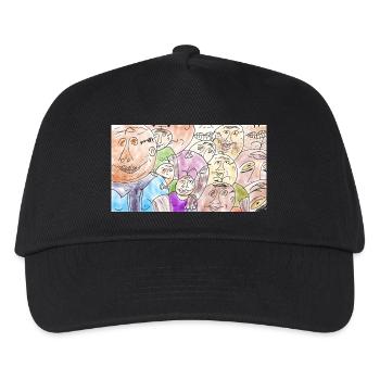 Sea of Faces Collage: Colorful Diversity - Kids’ Baseball Cap - black - Front