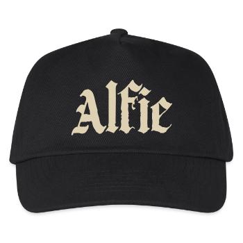 Alfie in Gothic Serif - Kinder Basecap - Schwarz - Vorne
