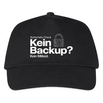 Backup Warning: Data Safety - Kids’ Baseball Cap - black - Front