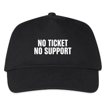 No Ticket No Service IT Support Ticketing - Kinder Basecap - Schwarz - Vorne