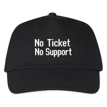 No Ticket No Support Informatiker IT Administrator - Kinder Basecap - Schwarz - Vorne