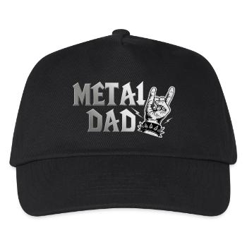 Metal Dad Gift Dad Heavy Metal Rock - Kinder Basecap - Schwarz - Vorne