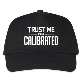 VR Gamer Zocker Spruch Trust Me Im Calibrated - Kinder Basecap - Schwarz - Vorne