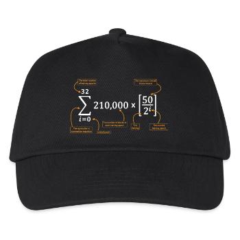 Bitcoin Freedom BTC Krypto Bitcoin Halving erklären - Kinder Basecap - Schwarz - Vorne