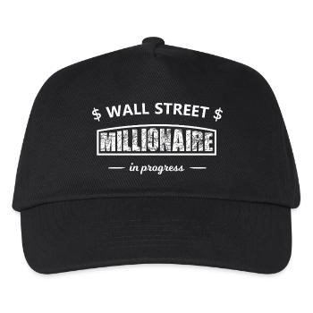 Wall Street Millionaire in Progress - Kinder Basecap - Schwarz - Vorne