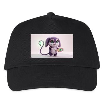 Cute Fluffy Creature Artist with Paint Palette and - Kids’ Baseball Cap - black - Front