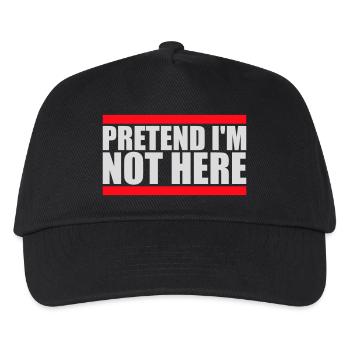 Pretend i'm not here Ignorier Mich Zitat Logo Text - Kinder Basecap - Schwarz - Vorne