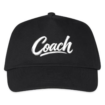 Coach - Trainer - Training - Sport - Kinder Basecap - Schwarz - Vorne