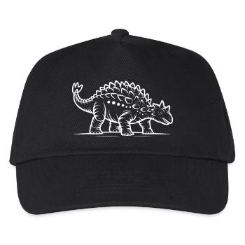 Stegosaurus Linienzeichnung Doodle - Kinder Basecap - Schwarz - Vorne