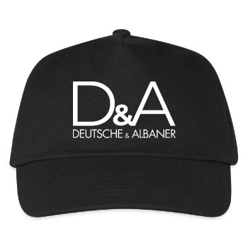 Deutsche und Albaner – Lustiges Funshirt - Kinder Basecap - Schwarz - Vorne