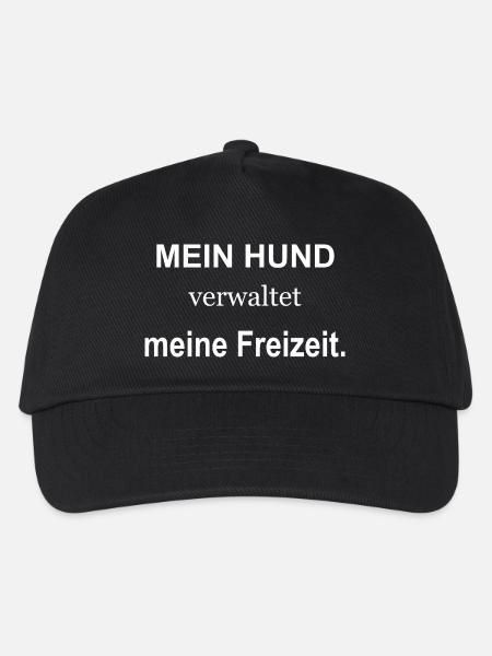 Mein Hund verwaltet meine Freizeit – weiß - Kinder Basecap - Schwarz