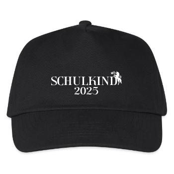 Schulkind Schüler Schülerin Einschulung 2025 - Kinder Basecap - Schwarz - Vorne