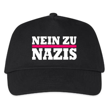 Nein zu nazis - Kinder Basecap - Schwarz - Vorne