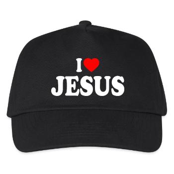 I love jesus - Kids’ Baseball Cap - black - Front