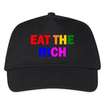Eat the rich - Kinder Basecap - Schwarz - Vorne