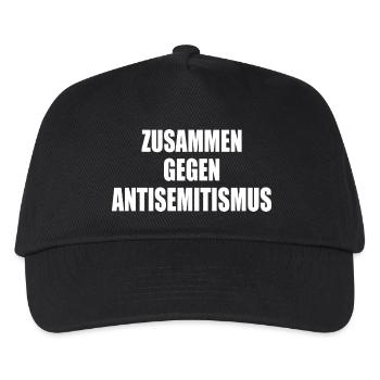 zusammen gegen antisemitismus - Kinder Basecap - Schwarz - Vorne