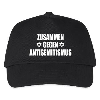 zusammen gegen antisemitismus - Kinder Basecap - Schwarz - Vorne