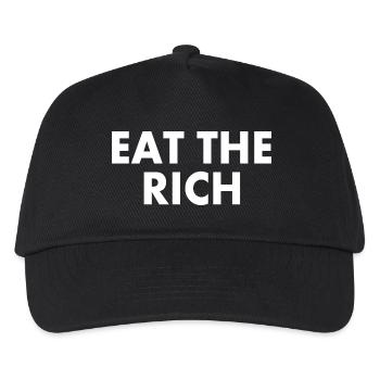 Eat the rich - Kinder Basecap - Schwarz - Vorne