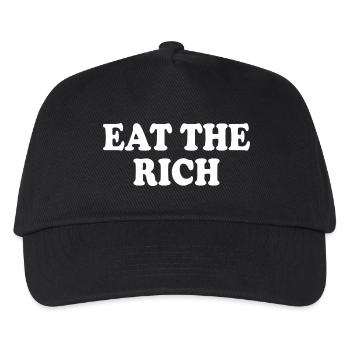Eat the rich - Kinder Basecap - Schwarz - Vorne