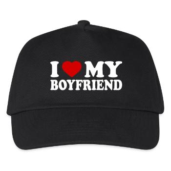 I love my boyfriend - Kinder Basecap - Schwarz - Vorne