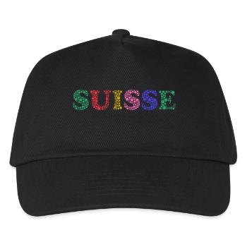 SUISSE. PAYS - Casquette de baseball Enfant - noir - Devant