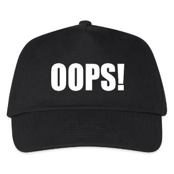 Oops - Kinder Basecap - Schwarz - Vorne