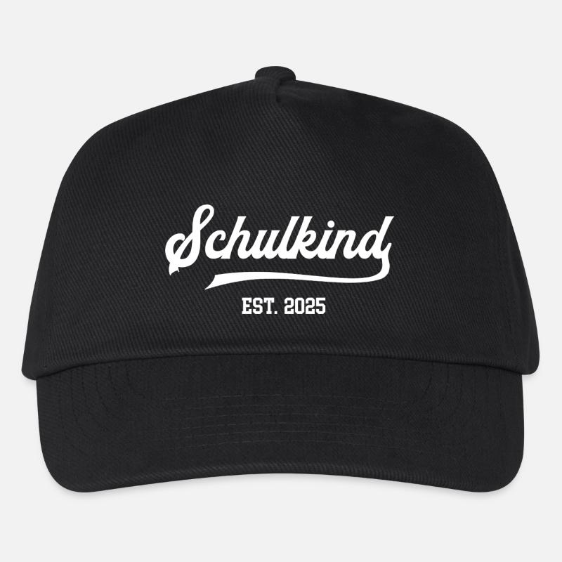 Schulkind 2025 Einschulung Schule Schulanfang - Kinder Basecap - Schwarz