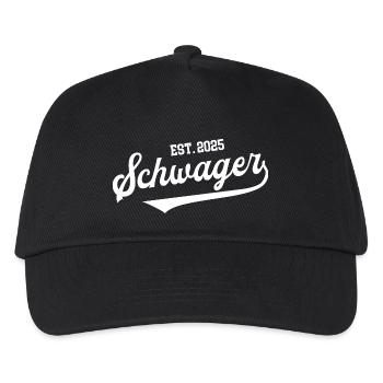 Schwager 2025 Hochzeit JGA's Junggesellenabschied - Kinder Basecap - Schwarz - Vorne