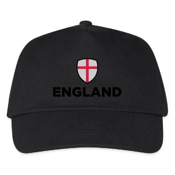 Nationalflagge von England - Kinder Basecap - Schwarz - Vorne