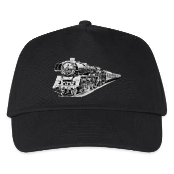 steam locomotive - Kids’ Baseball Cap - black - Front