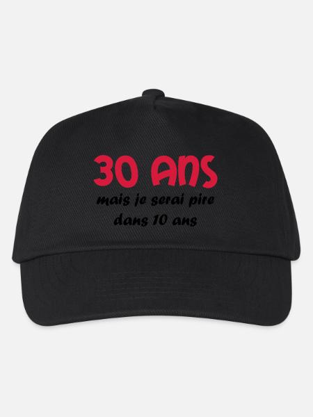 30 ans - Casquette de baseball Enfant - noir