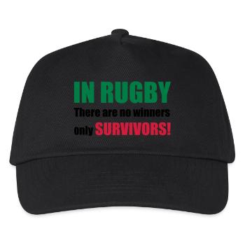 rugby - Kinder Basecap - Schwarz - Vorne