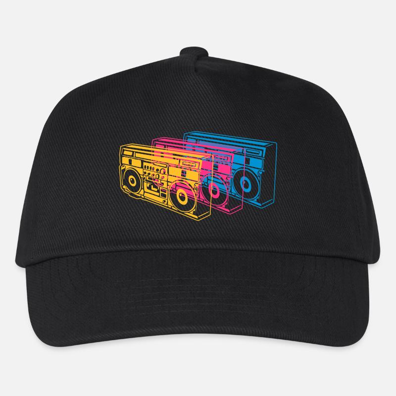 radio portable - Casquette de baseball Enfant - noir