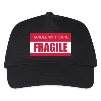 FRAGILE Handle with care 2c - Kinder Basecap - Schwarz - Vorne