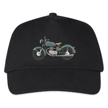 Motorrad - Kinder Basecap - Schwarz - Vorne