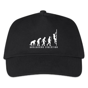 Bouldering Evolution - Kinder Basecap - Schwarz - Vorne