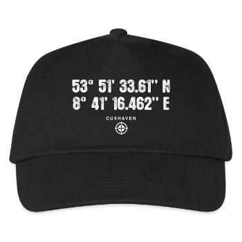 Cadeau géocacheurs coordonnées Cuxhaven - Casquette de baseball Enfant - noir - Devant