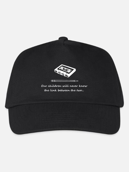 Tape Link White - Kids’ Baseball Cap - black