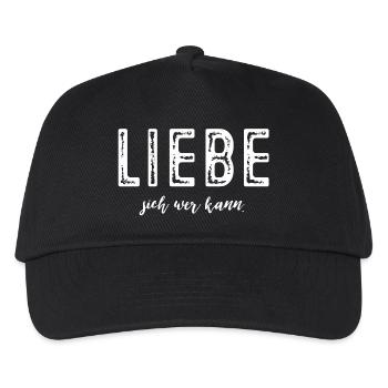 Liebe sich wer kann! - Kinder Basecap - Schwarz - Vorne