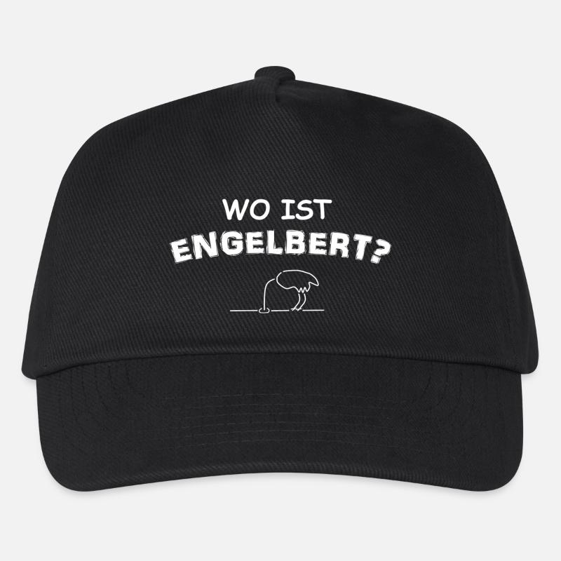 WO IST ENGELBERT MIT VOGELSTRAUSS - Kinder Basecap - Schwarz